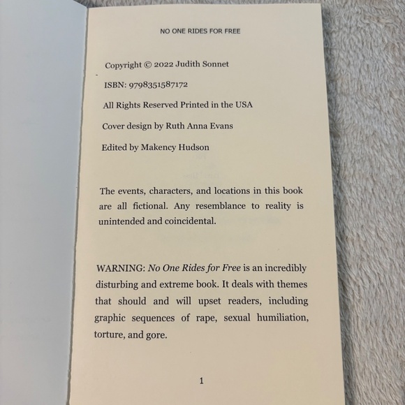 No one rides for free Book - by Judith Sonnet - Picture 3 of 3